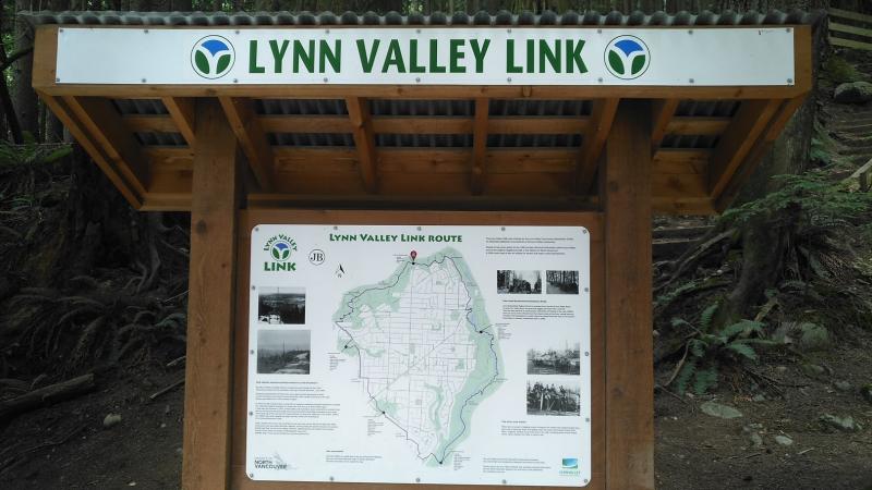 Information Board and Map of Lynn Valley Link Trail 